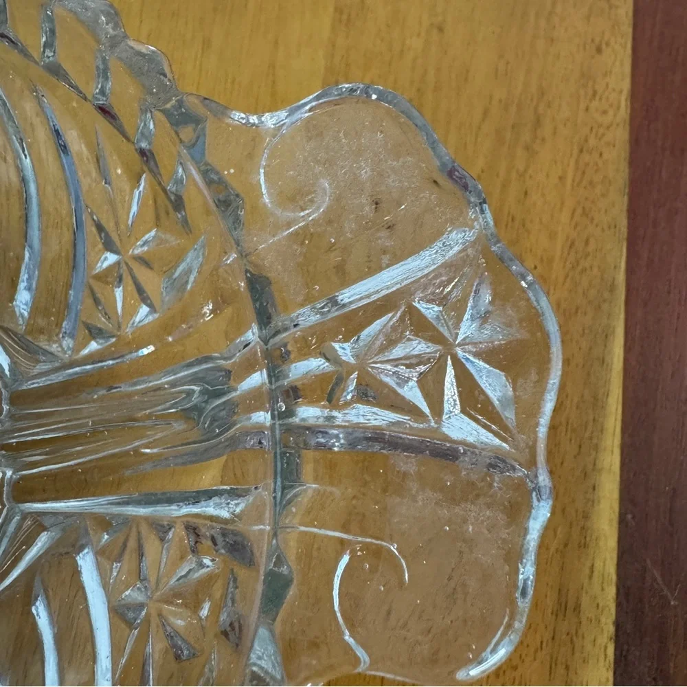 Anchor Hocking stars and‎ bars divided relish dish